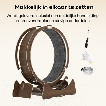 Cat Wheel - Running Wheel for Cats - Walnut