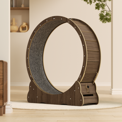 Cat Wheel - Running Wheel for Cats - Walnut