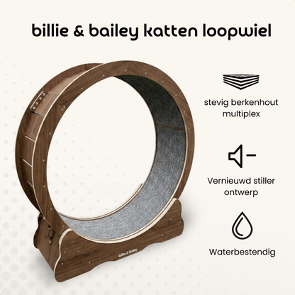 Cat Wheel - Running Wheel for Cats - Walnut